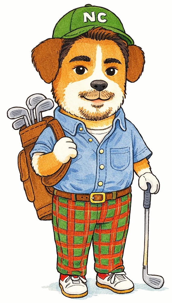 Dog Golfer