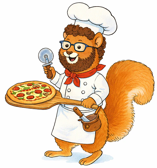 Squirrel Pizza Chef